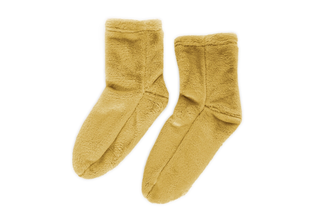 FC Deep Fleece Socks Dune Yellow