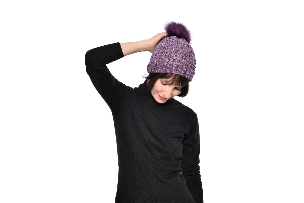 FC Bobble Hat Mulberry Purple