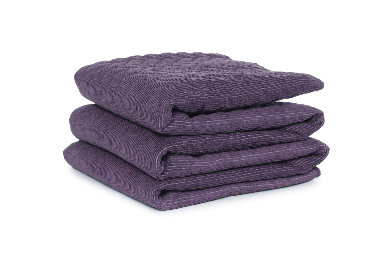 FC Corduroy Bedspread Mulberry Purple Ylk B