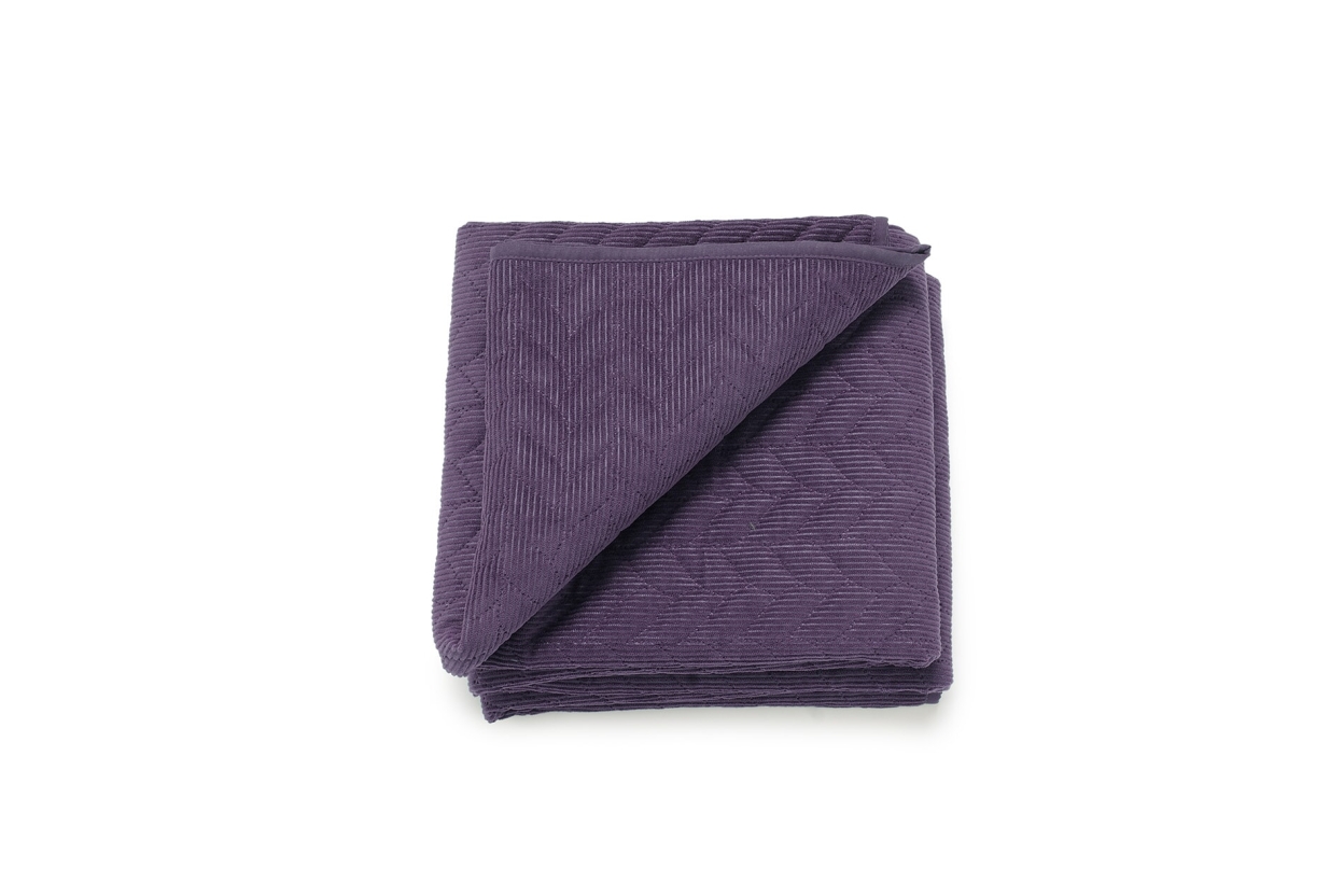 FC Corduroy Bedspread Mulberry Purple