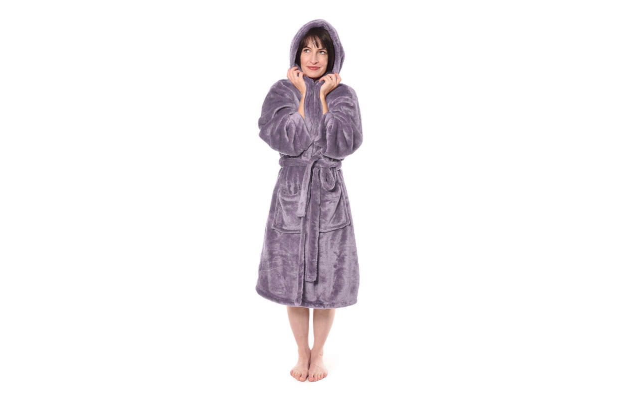 FC Deep Fleece Bathrobe Mulberry Purple