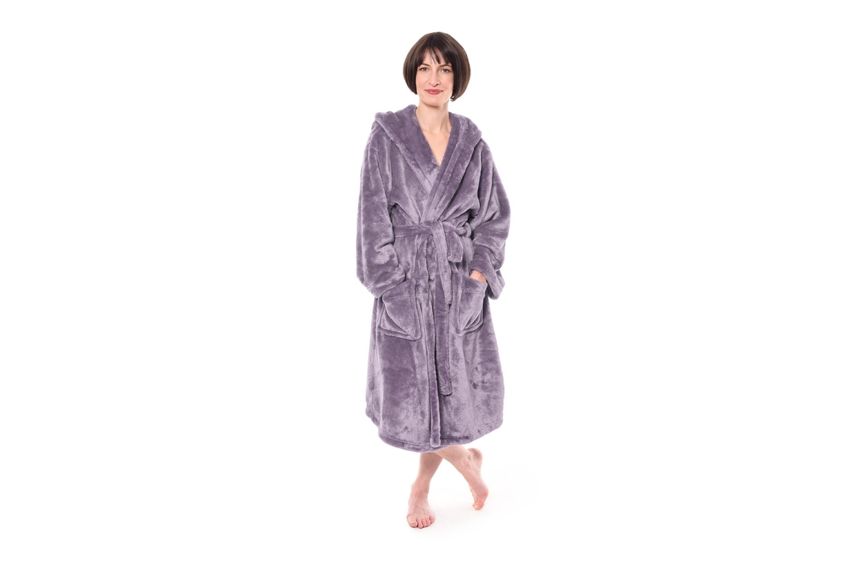 FC Deep Fleece Bathrobe Mulberry Purple