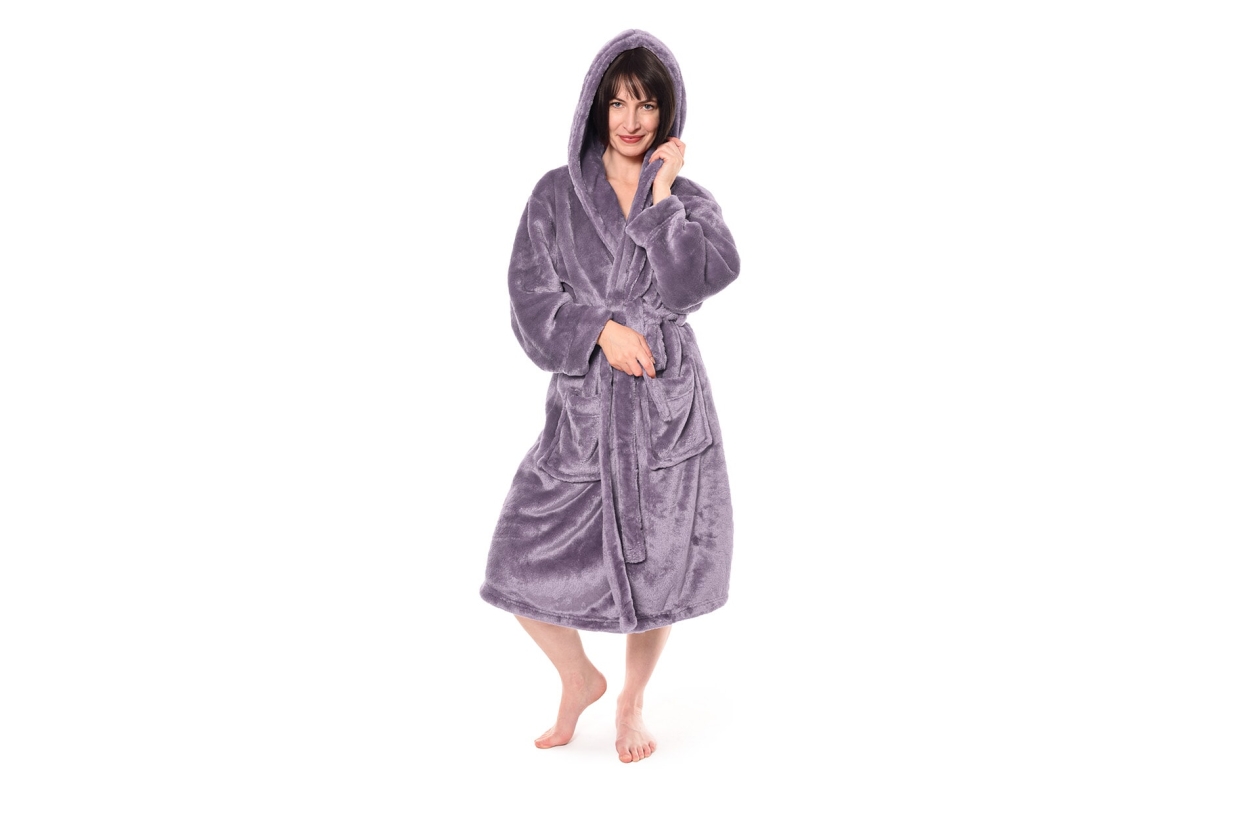 FC Deep Fleece Bathrobe Mulberry Purple