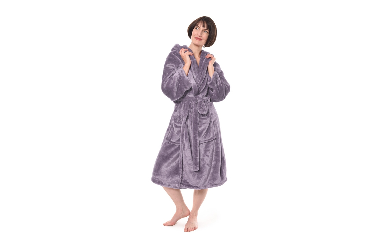 FC Deep Fleece Bathrobe Mulberry Purple