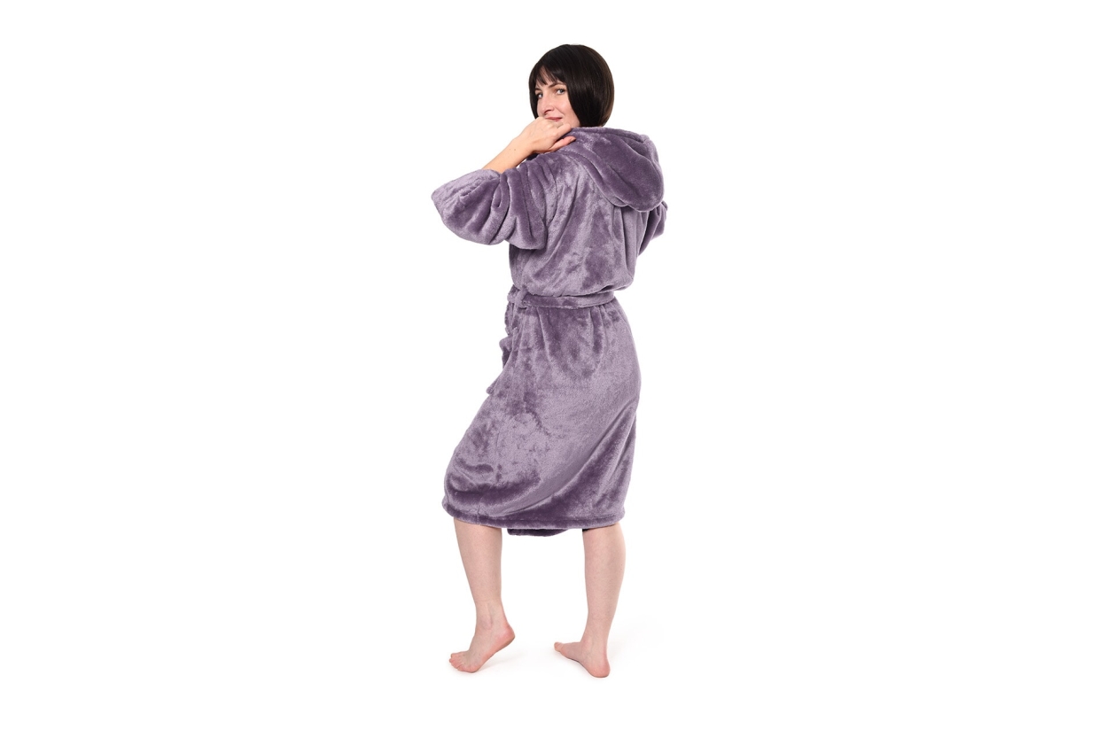 FC Deep Fleece Bathrobe Mulberry Purple