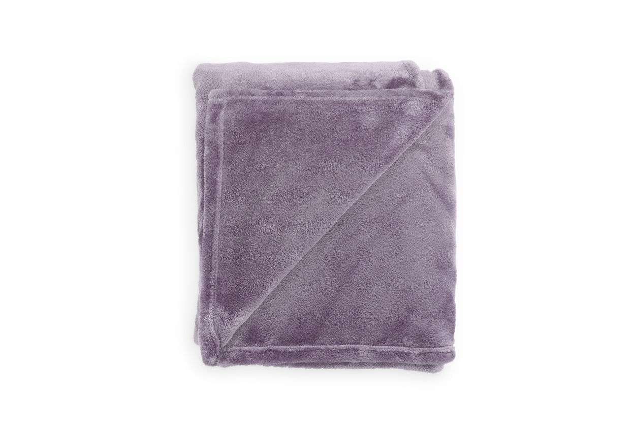 FC Deep Fleece Bedspread Mulberry Purple