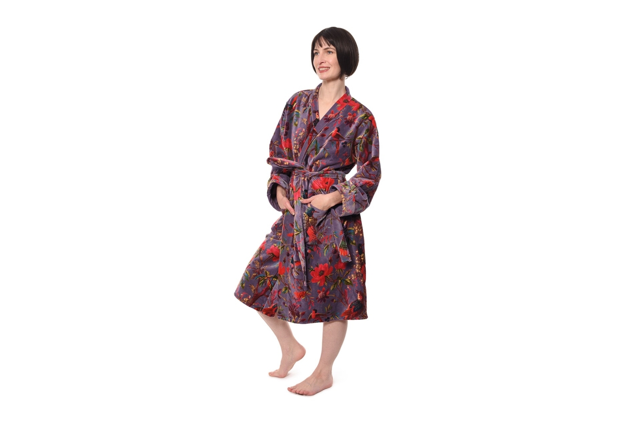 FC Paradise Velvet Robe Mulberry Purple