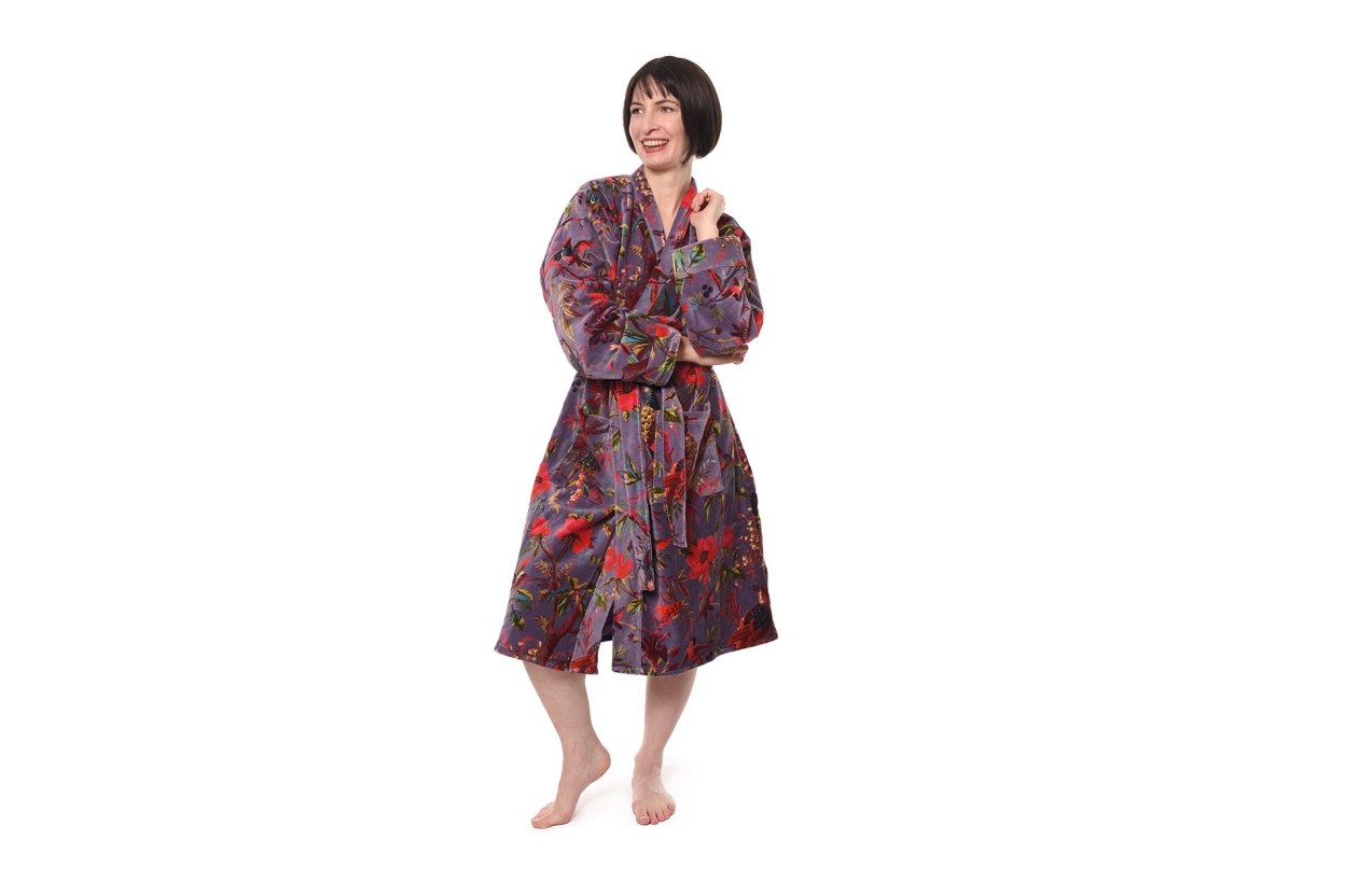 FC Paradise Velvet Robe Mulberry Purple