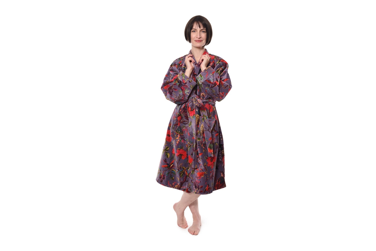 FC Paradise Velvet Robe Mulberry Purple