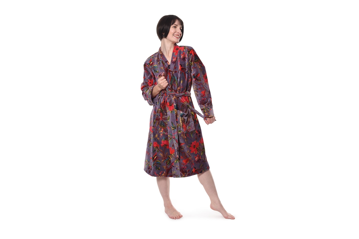 FC Paradise Velvet Robe Mulberry Purple