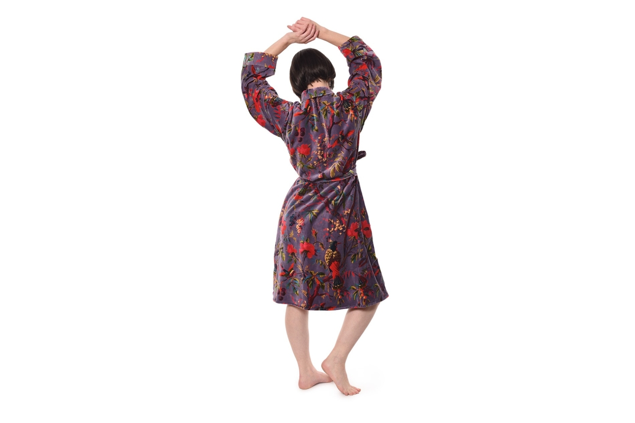 FC Paradise Velvet Robe Mulberry Purple