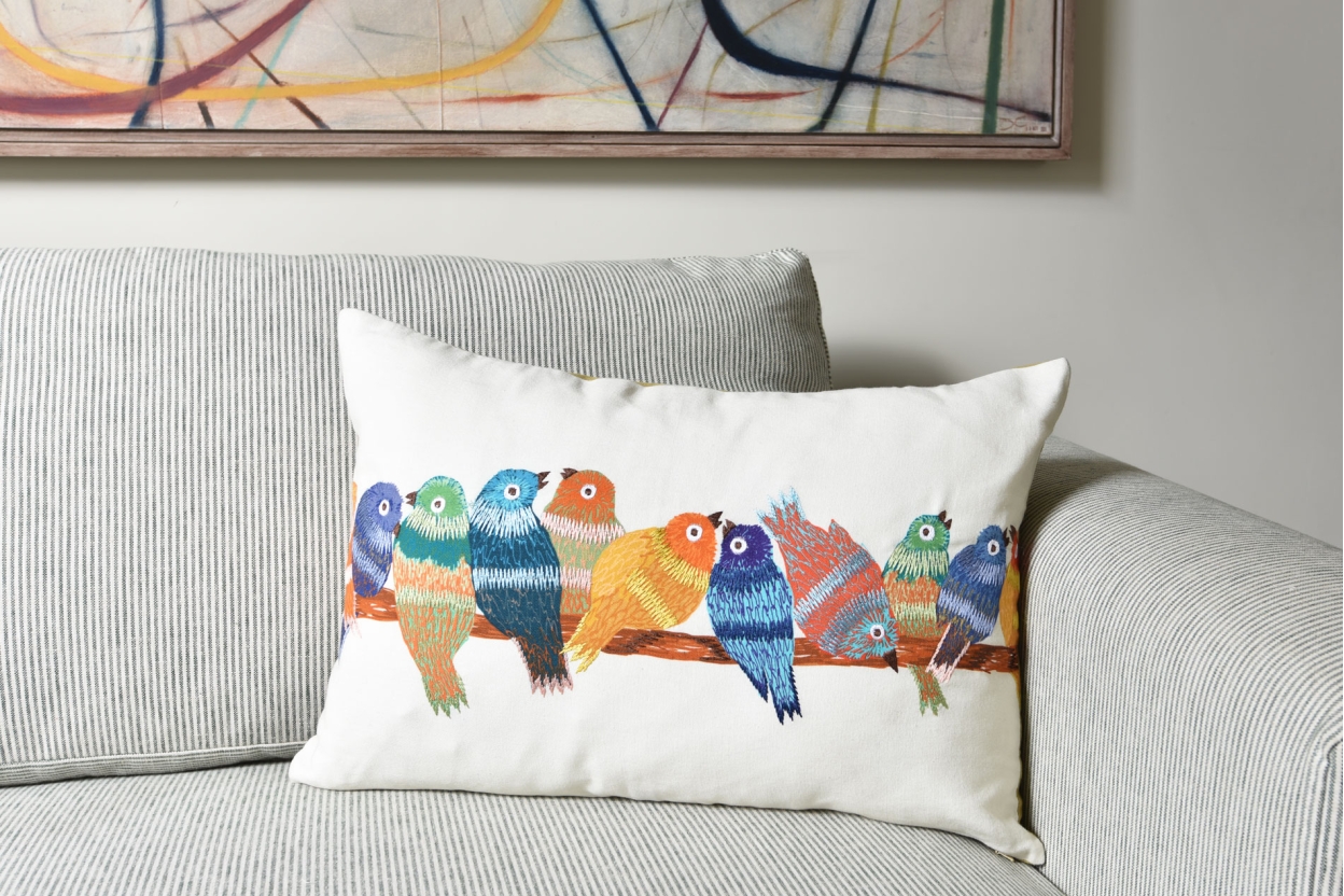 FC Birds On A Branch Cushion AS LS Nfb Xk
