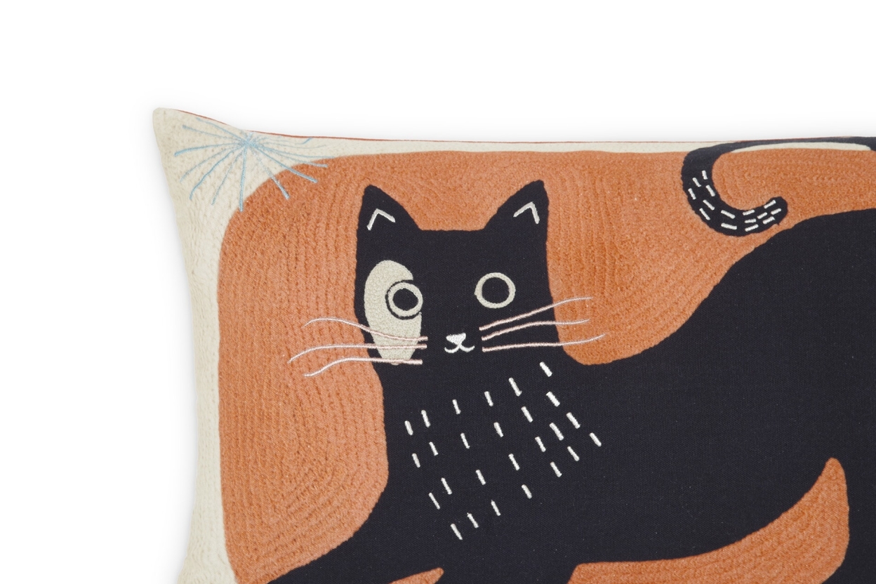 FC Black Cat Cushion Cover X