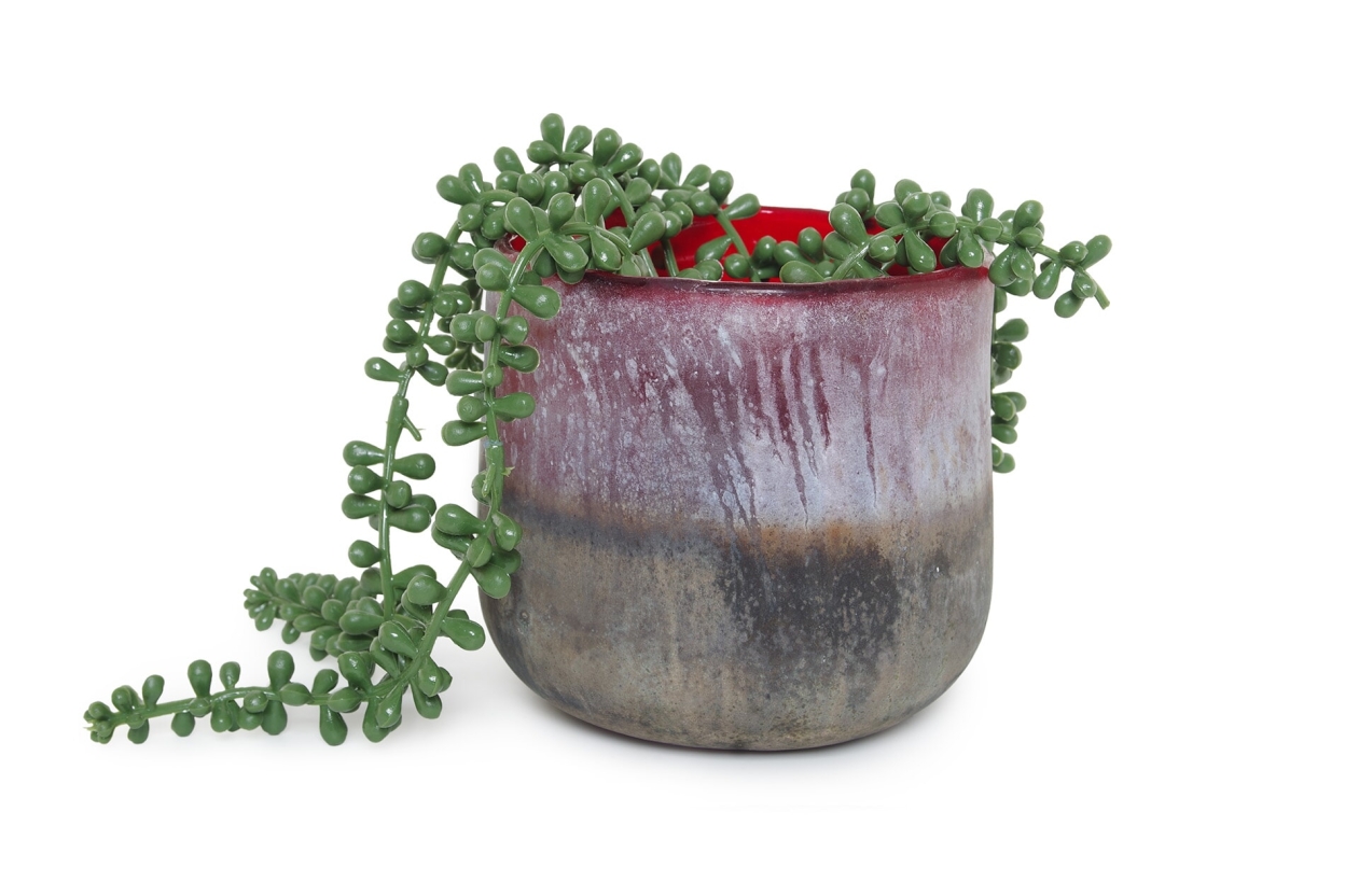 Lumo Glass Nerja Pot (Garnet)