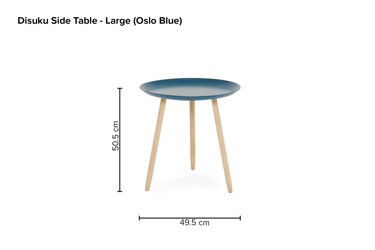 Disuku Side Table Large Oslo Blue