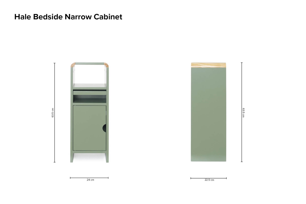 Hale Bedside Narrow Cabinet
