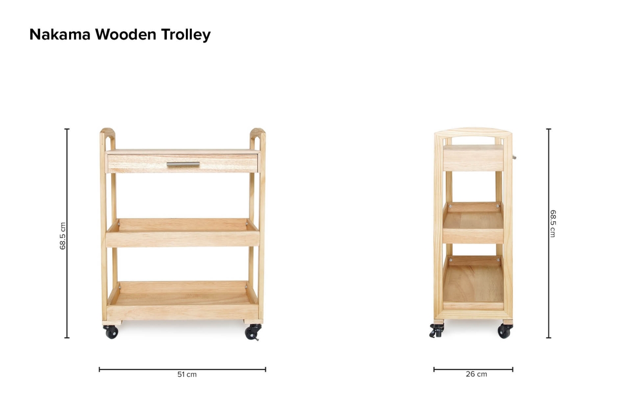Nakama Wooden Trolley