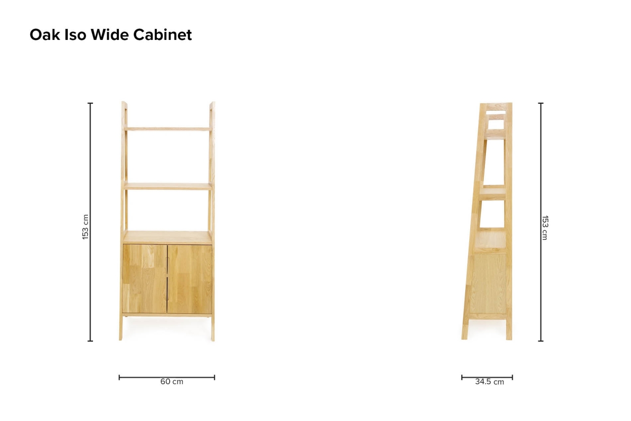 Oak Iso Wide Cabinet
