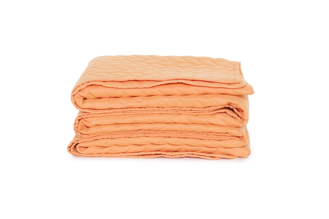 FC Mori Quilted Bedspread Cantaloupe Orange