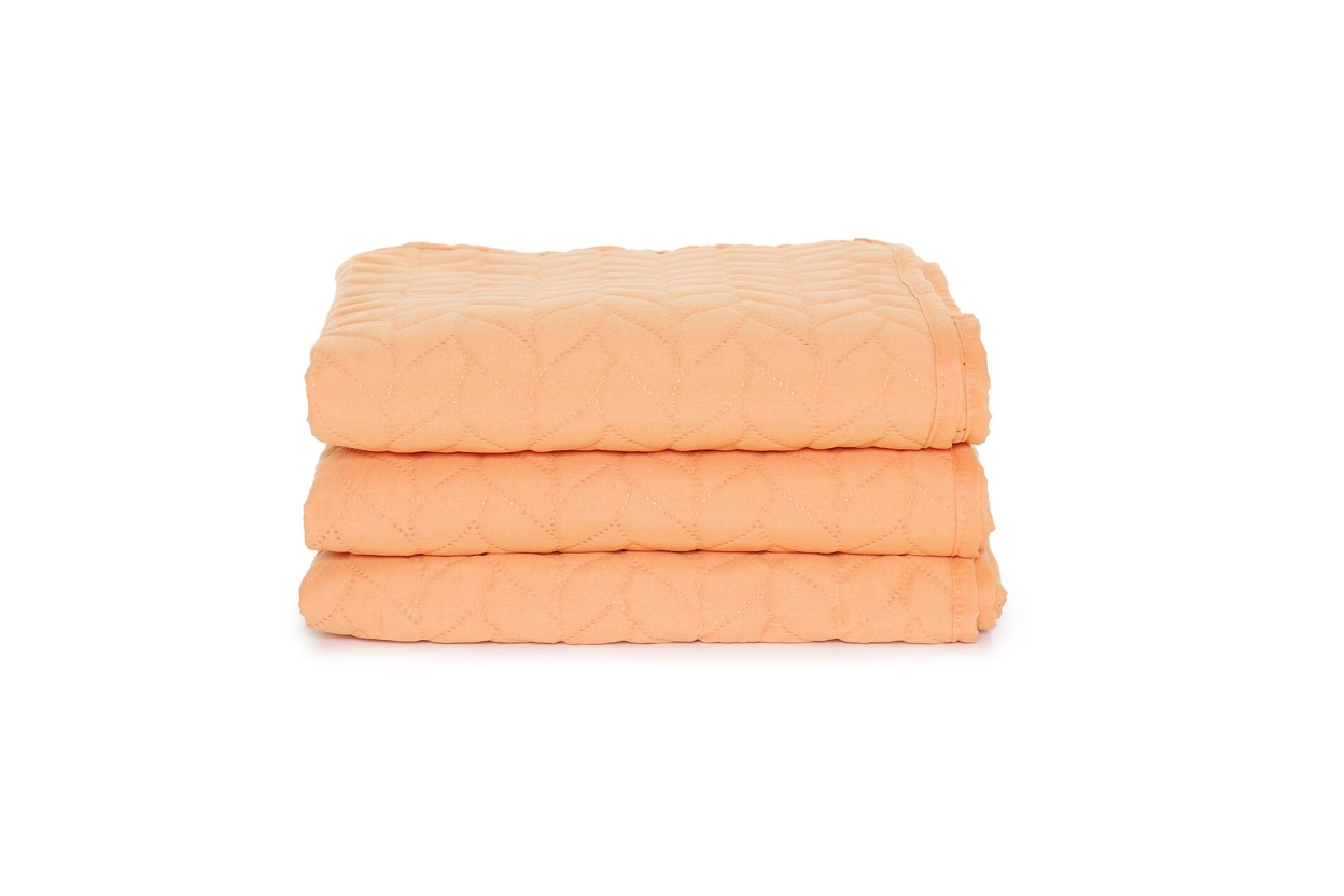 FC Mori Quilted Bedspread Cantaloupe Orange