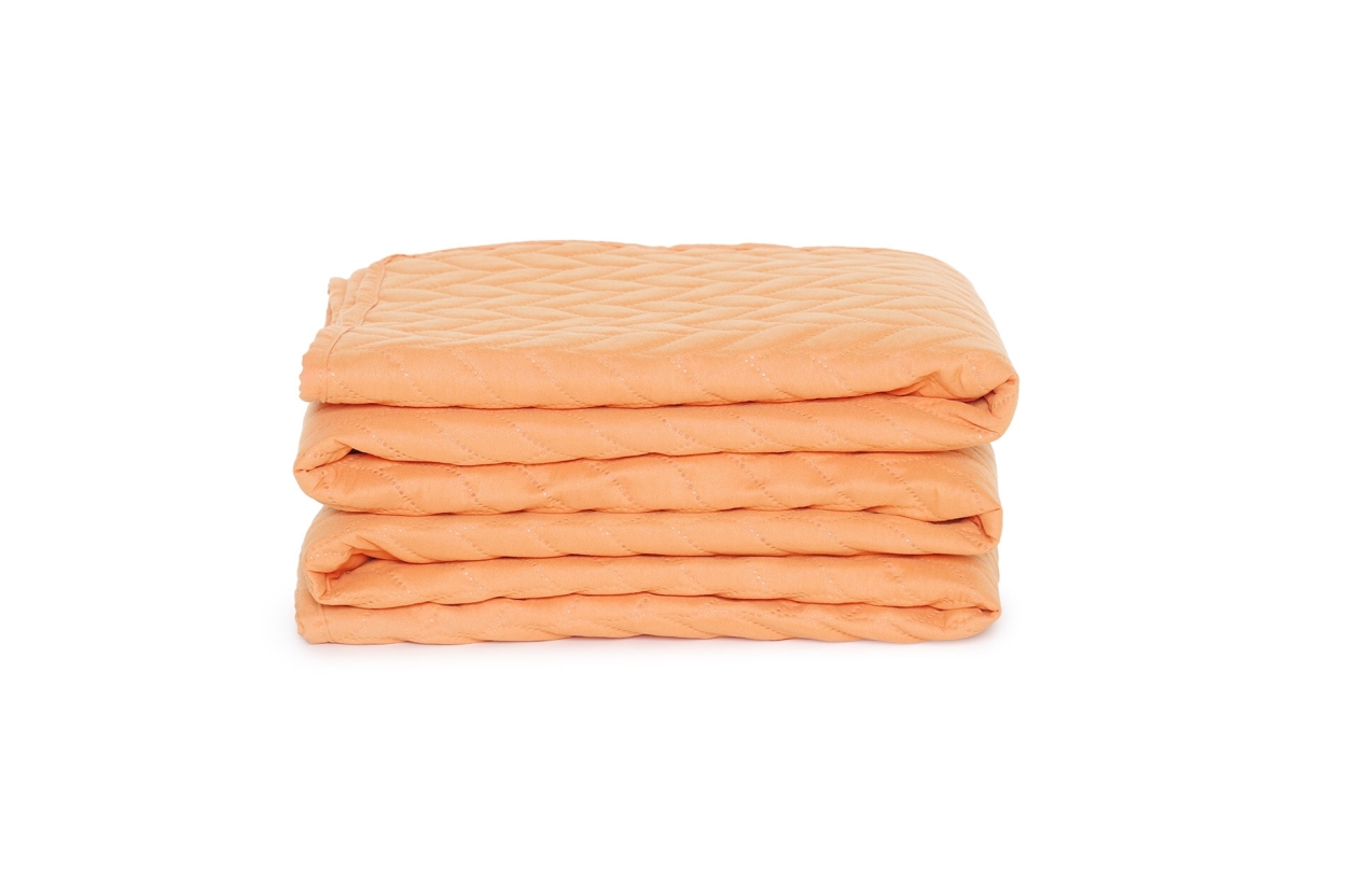 FC Mori Quilted Bedspread Cantaloupe Orange