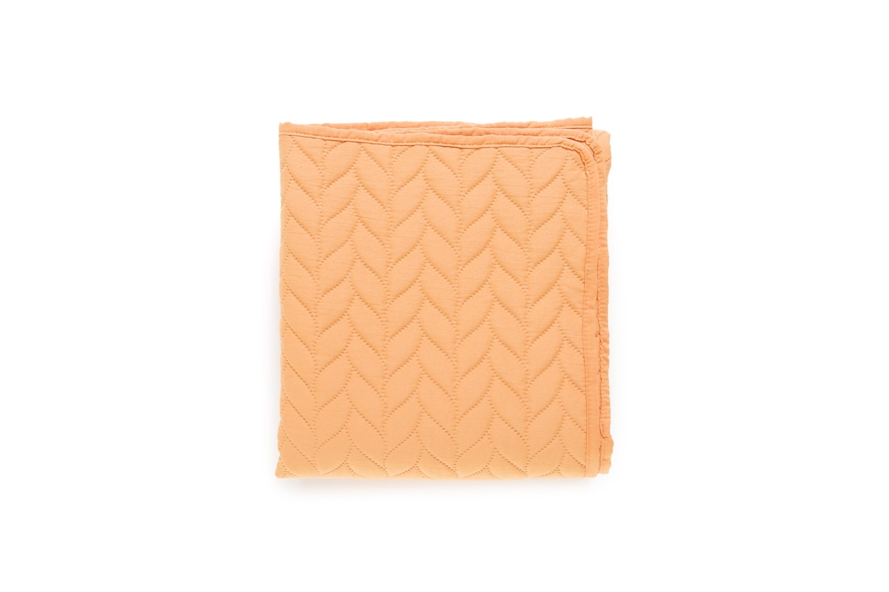 FC Mori Quilted Bedspread Cantaloupe Orange N