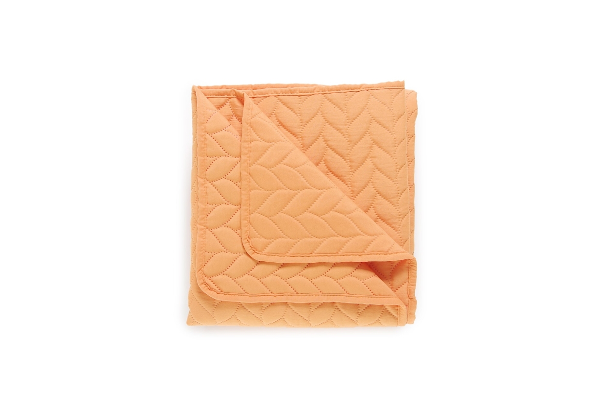 FC Mori Quilted Bedspread Cantaloupe Orange N