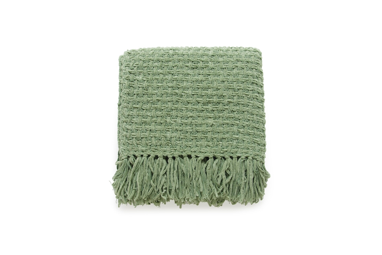 FC Basket Weave Throw Aspen Green