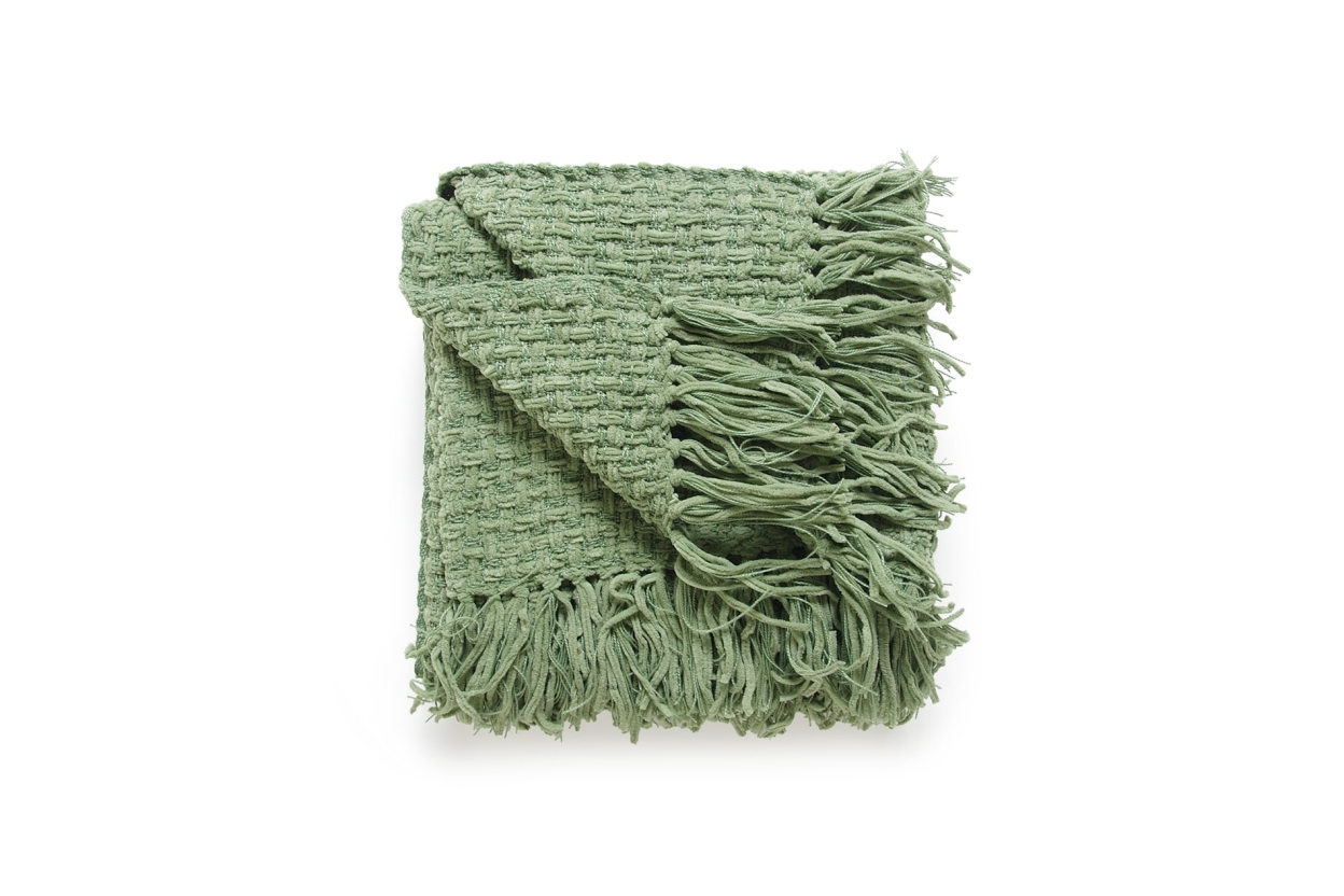 FC Basket Weave Throw Aspen Green