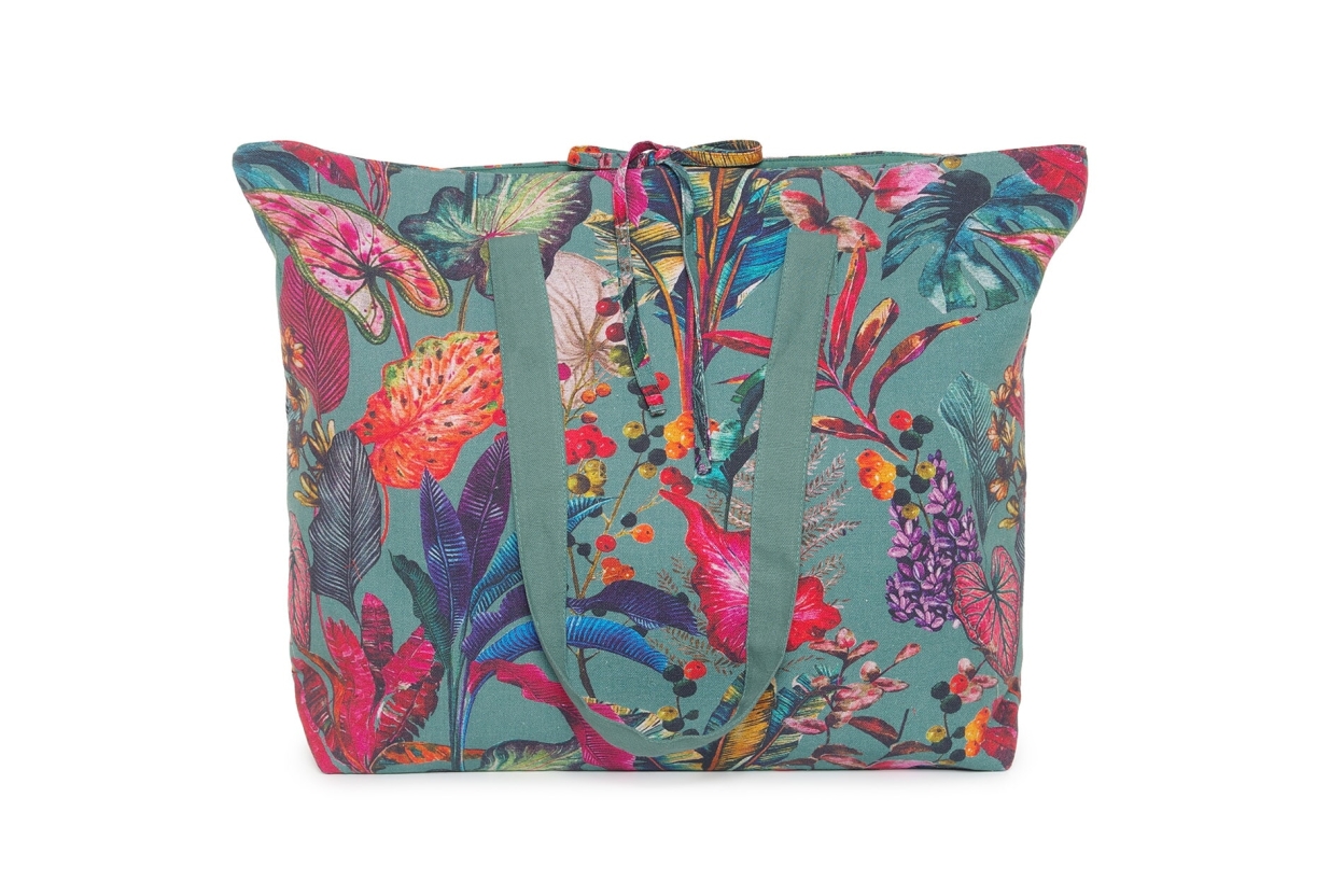 FC Tropical XL Tote Bag Dark Teal Ayl Bf