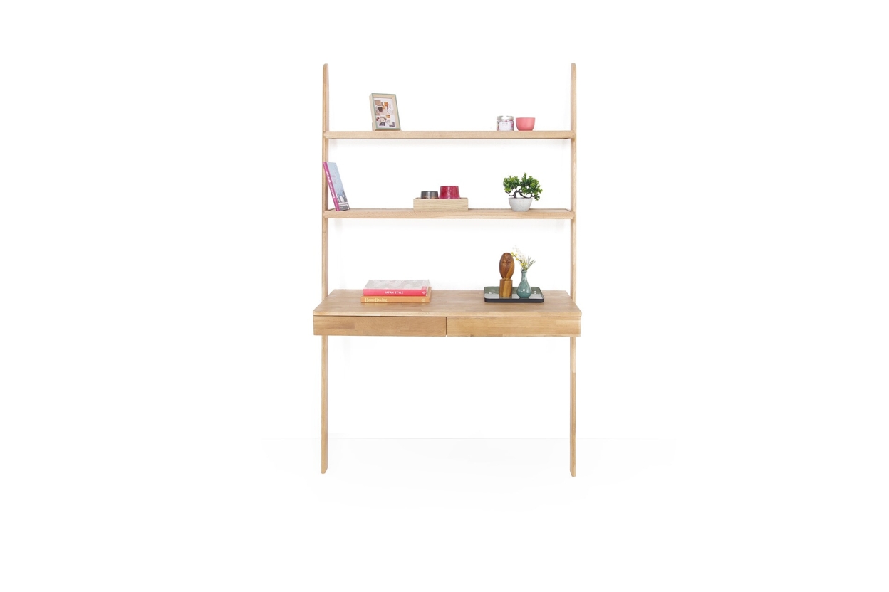 FC Oak Rounded Wide Ladder Desk