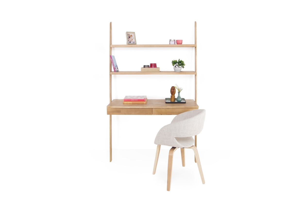 FC Oak Rounded Wide Ladder Desk