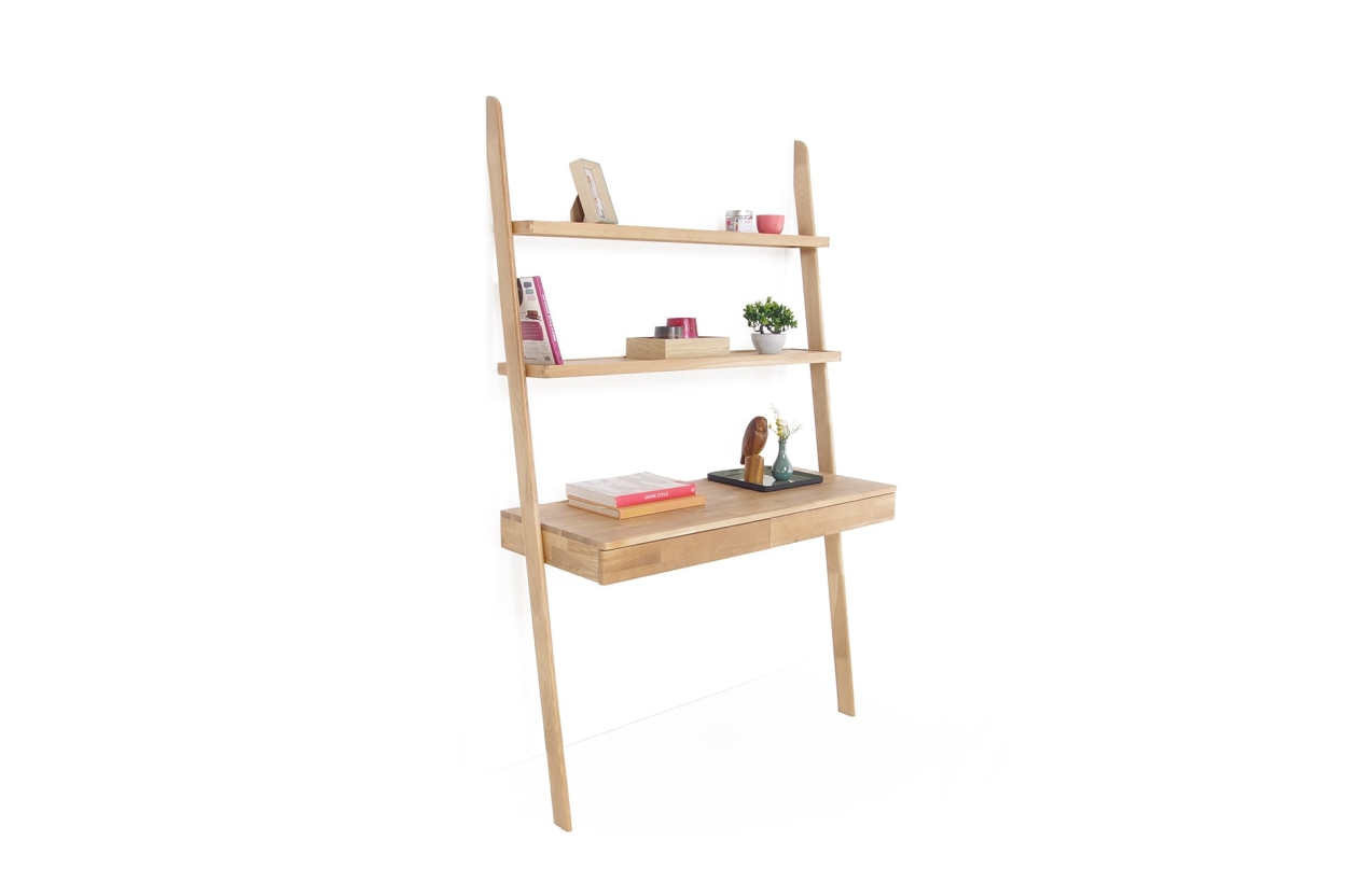 FC Oak Rounded Wide Ladder Desk