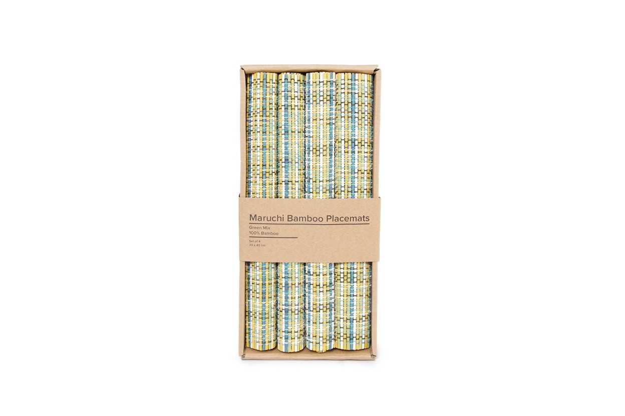 Maruchi Bamboo Placemats set of 4 (Green Mix)