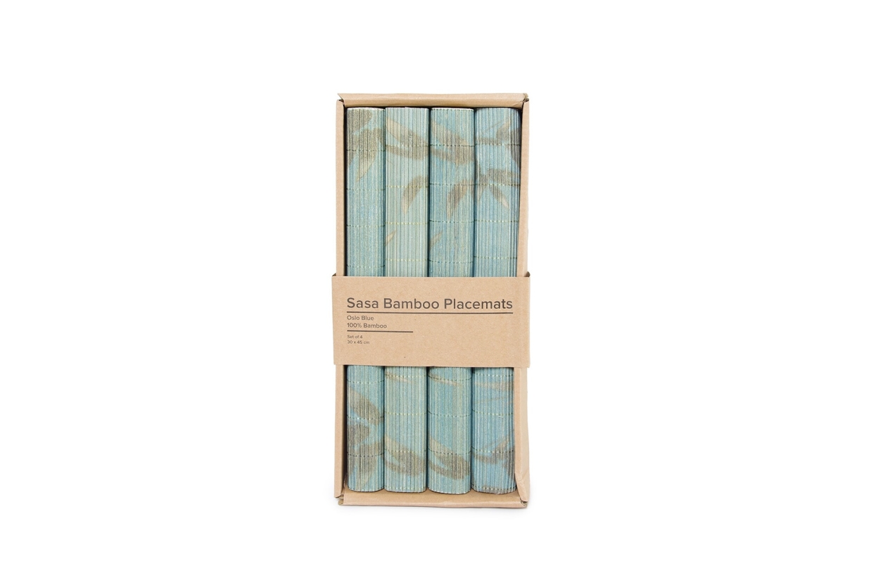 Sasa Bamboo Placemats set of 4 (Oslo Blue)
