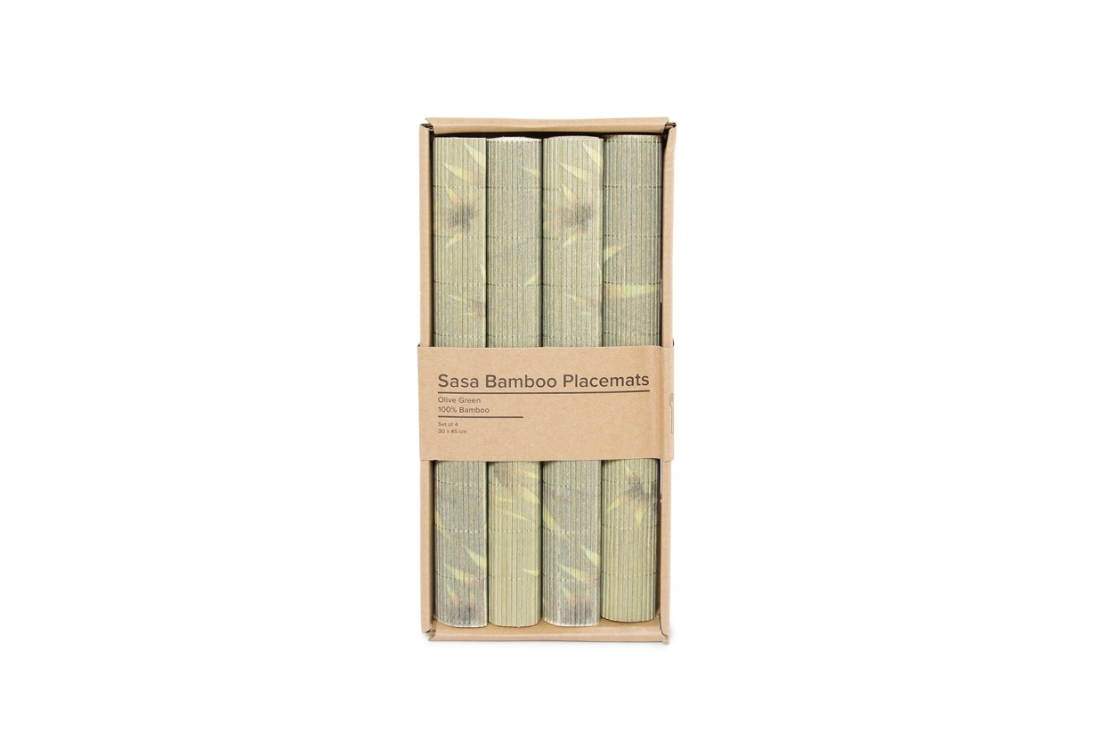Sasa Bamboo Placemats set of 4 (Olive Green)