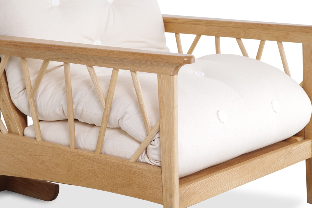 FC Mori Oak Single Sofa Bed