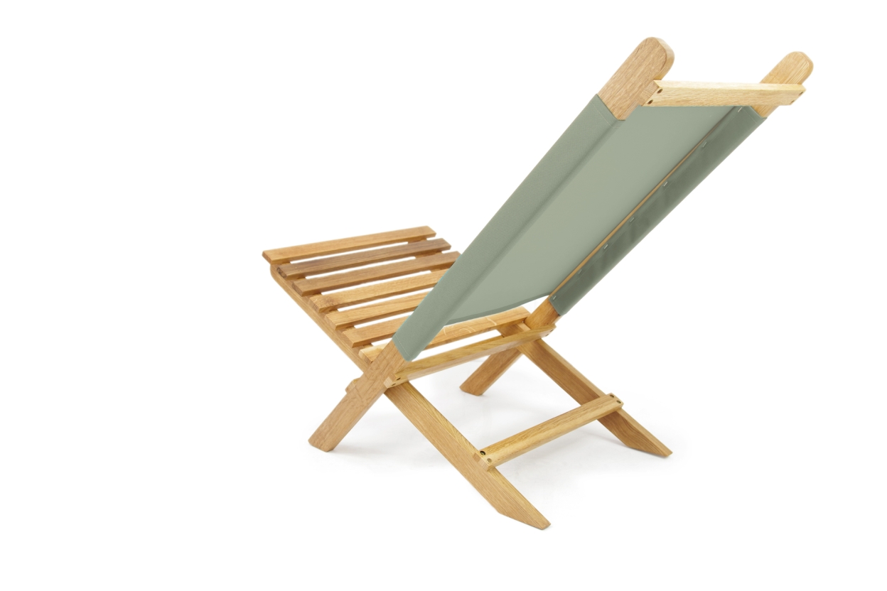Futon Company Oak Deck Chair Olive Green