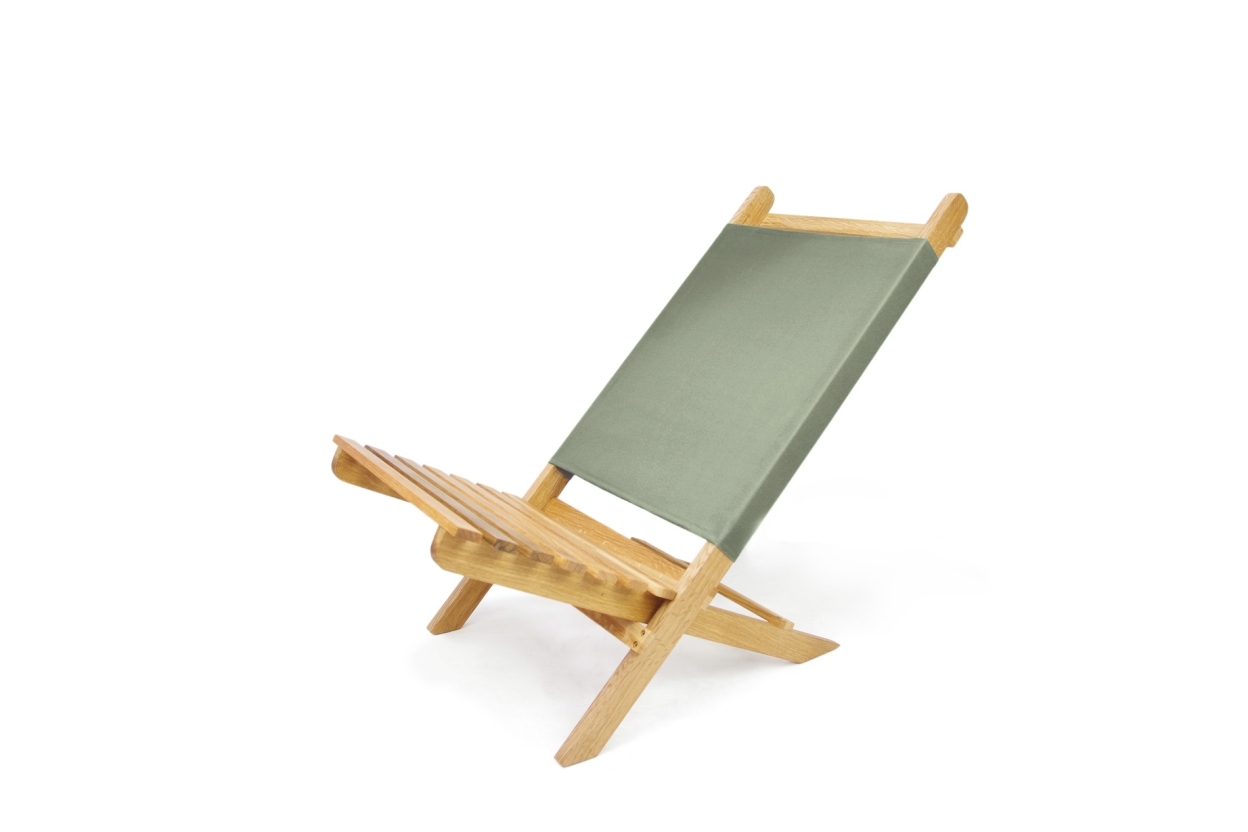 Futon Company Oak Deck Chair Olive Green