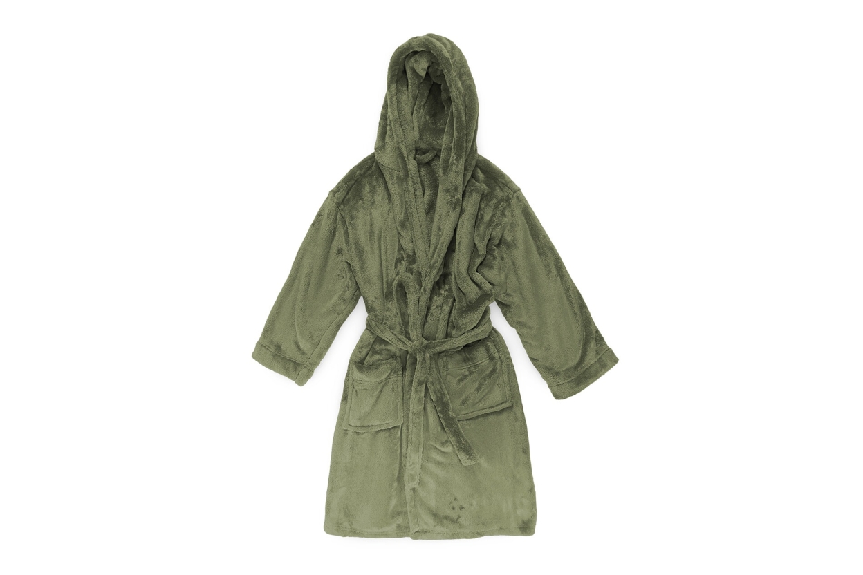 FC Deep Fleece Bathrobe Deep Olive