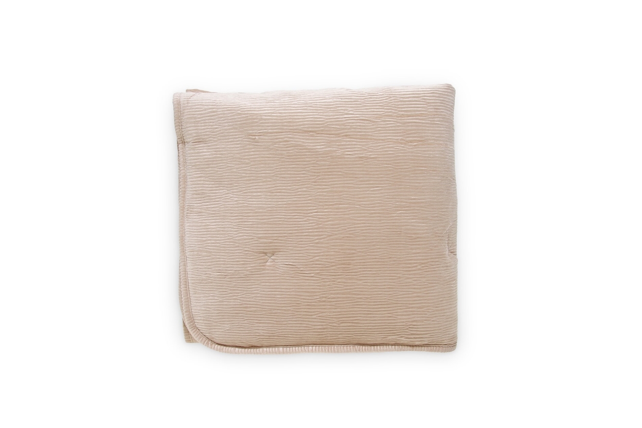 FC Crinkle Velvet Bedspread Natural