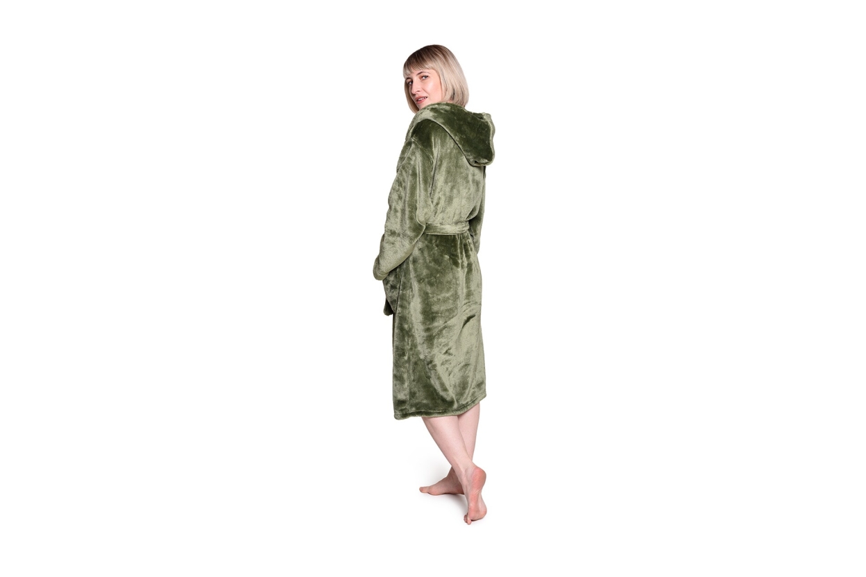 FC Deep Fleece Robe Olive Green