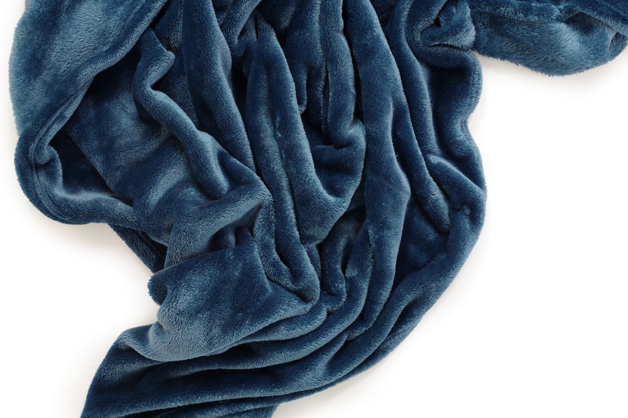 Deep Fleece Bedspread Legion Blue