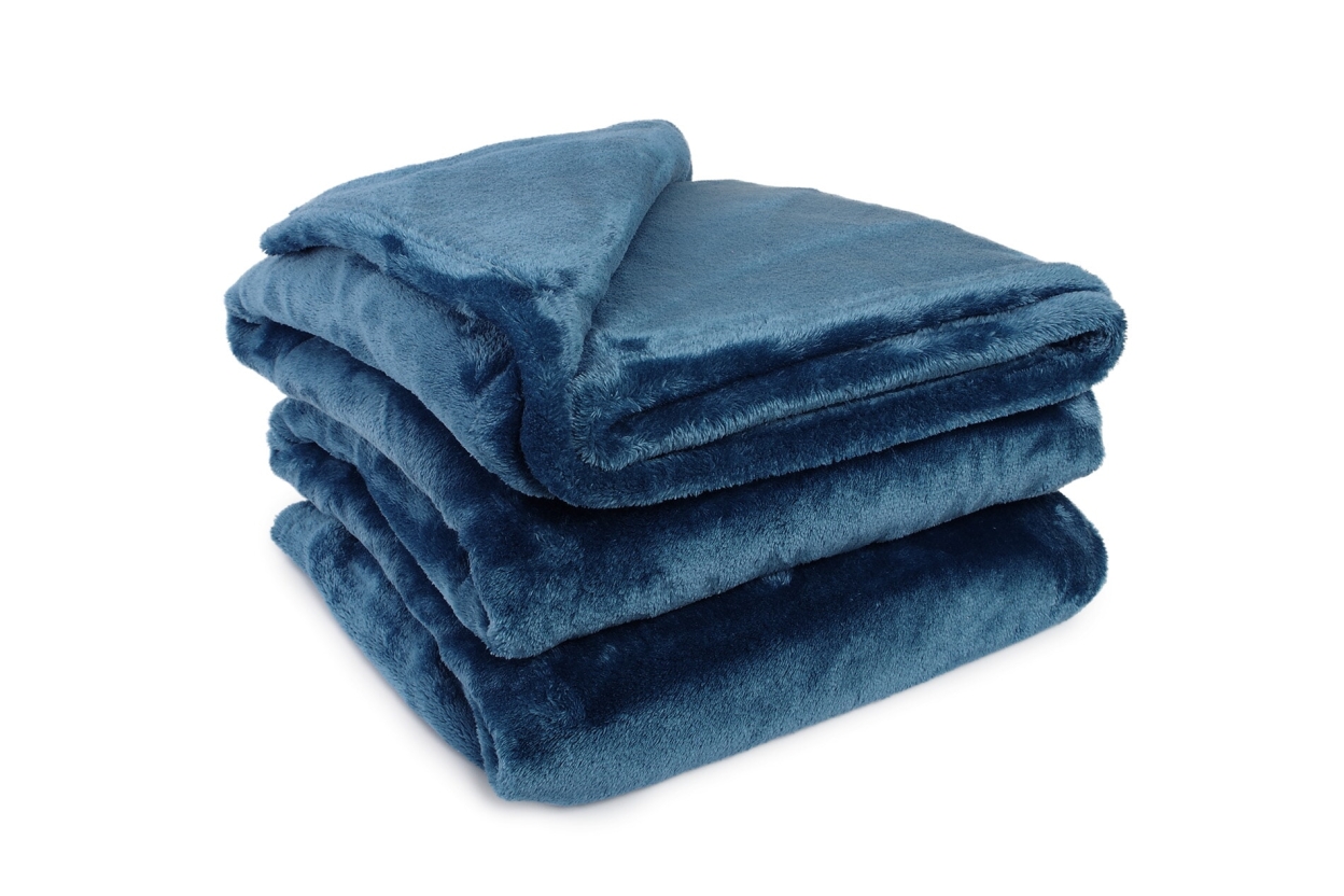 Deep Fleece Bedspread Legion Blue