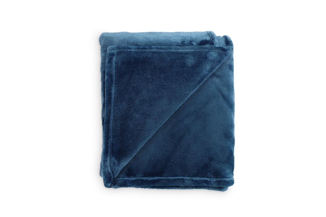 Deep Fleece Bedspread Legion Blue