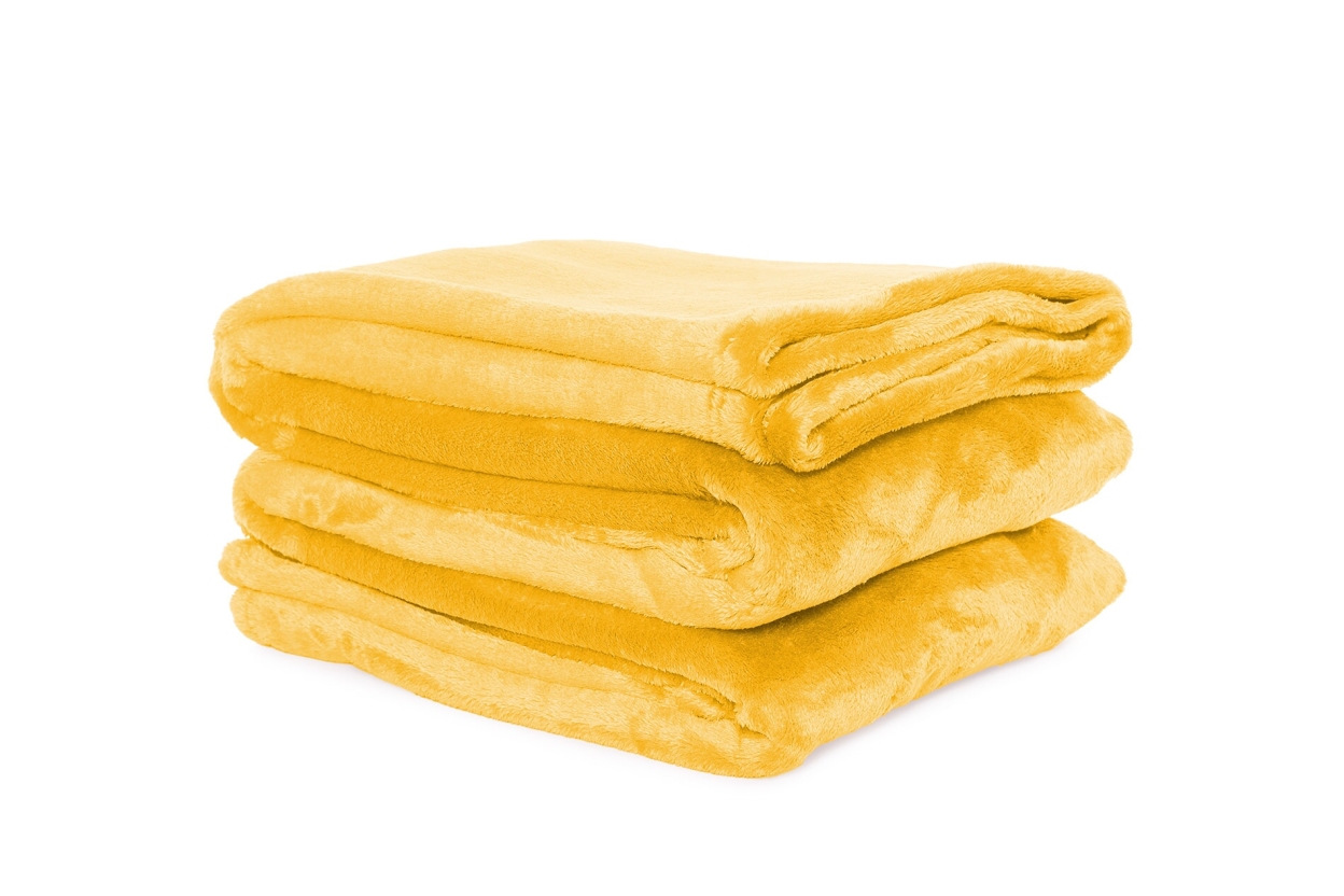 Deep Fleece Bedspread Mimosa Yellow