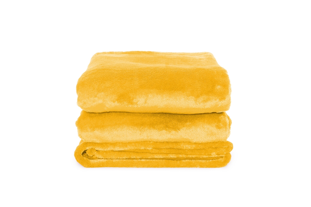 Deep Fleece Bedspread Mimosa Yellow