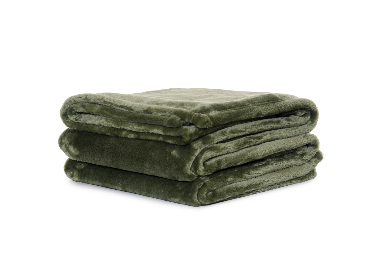 FC Deep Fleece Throw Deep Green