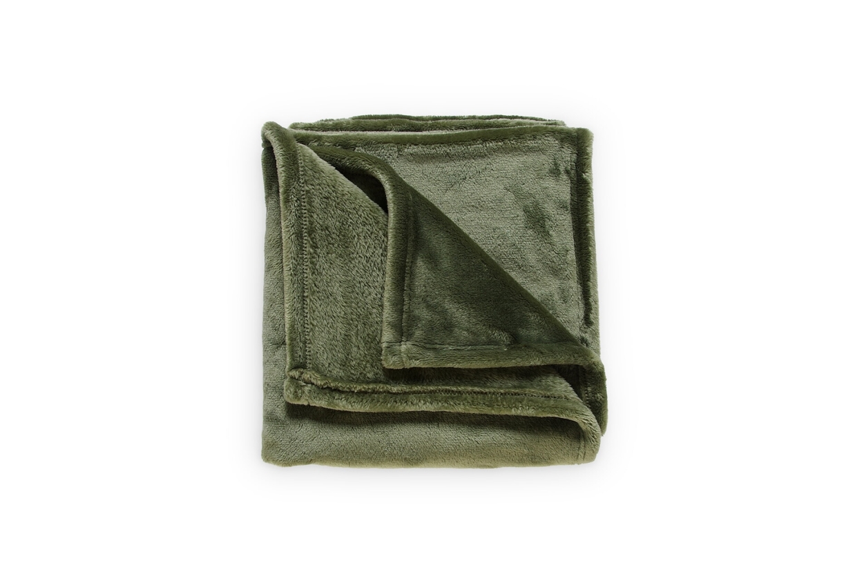 FC Deep Fleece Throw Deep Green