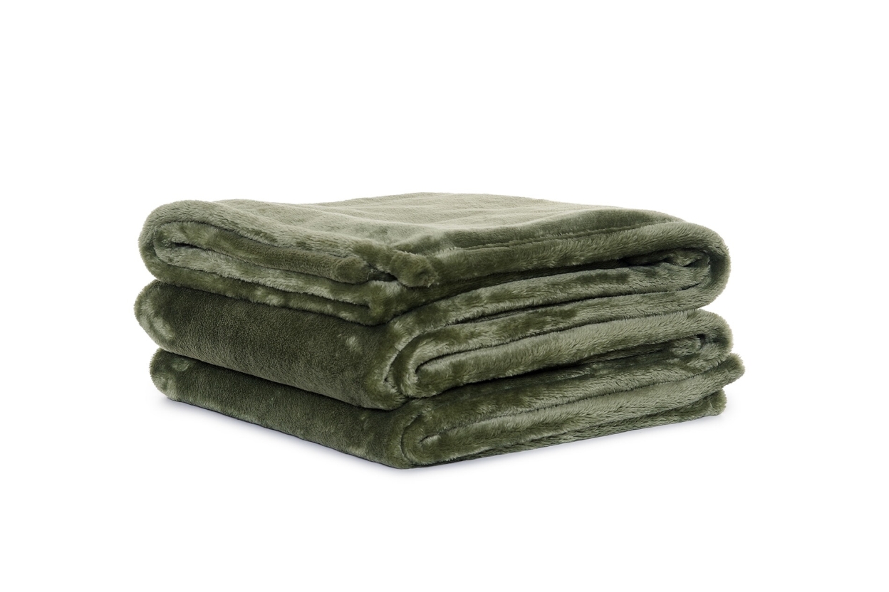 FC Deep Fleece Throw Deep Green